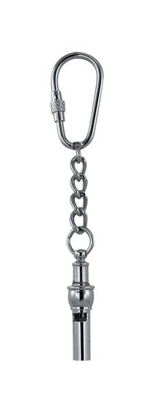 Keyring - Steamer's Whistle  nickel plated brass  functional - m