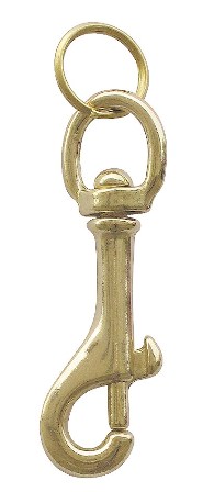 Keychain - Carabiner brass - marine decoration