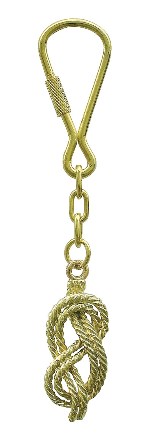 Keychain - Node eight brass - marine decoration