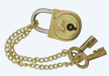 Small lock for box treasure - marine decoration